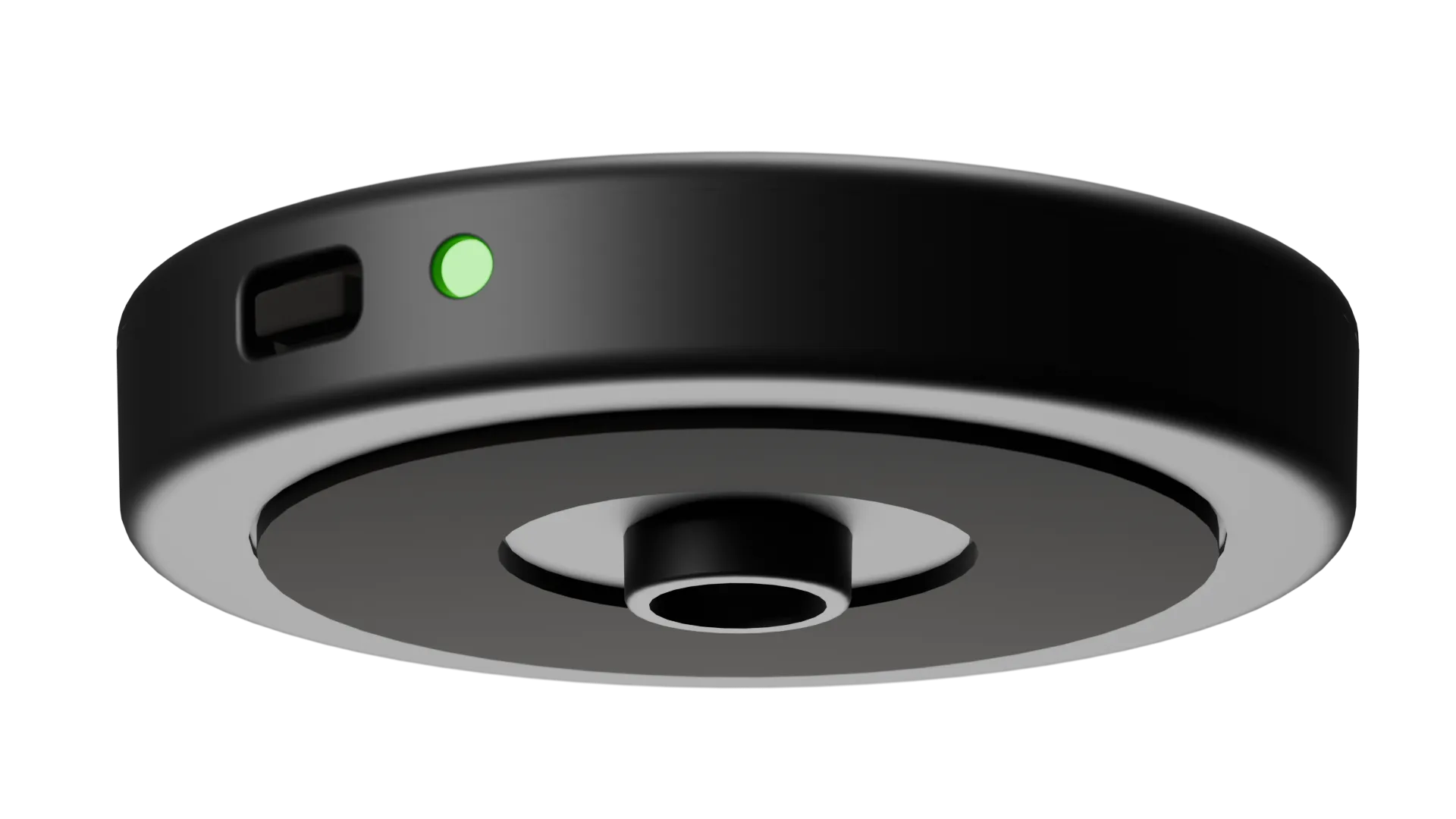 Bottom of SaltCo Sensor showing adhesive ring and ToF sensor opening